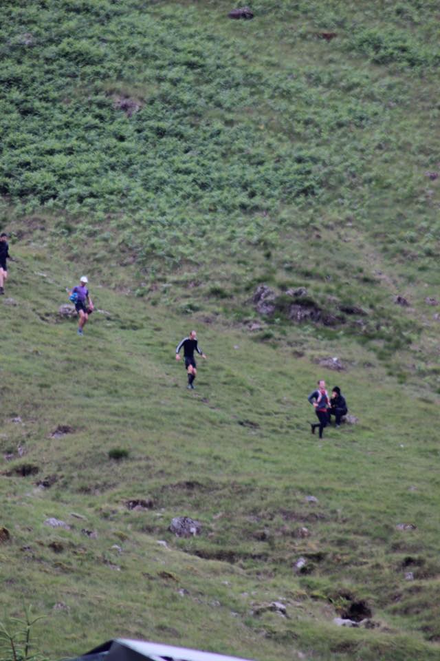 Paul leading the way down Grey Knotts